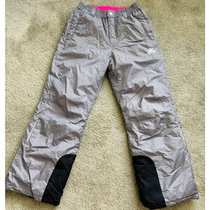 EUC Girls ZeroXposur Snow Ski Pants Pink/Heather Gray | Sz 14-16